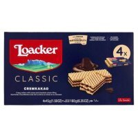 Loacker Classic Cremkakao, wafelki z kremem kakaowo - czekoladowym, 4x45g