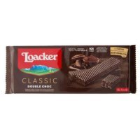 Loacker Classic Double Choc, czekoladowe wafelki z kremem kakaowym, 175g