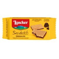 Loacker Sandwich Chocolate, wafelki z kremem czekoladowym, 75g