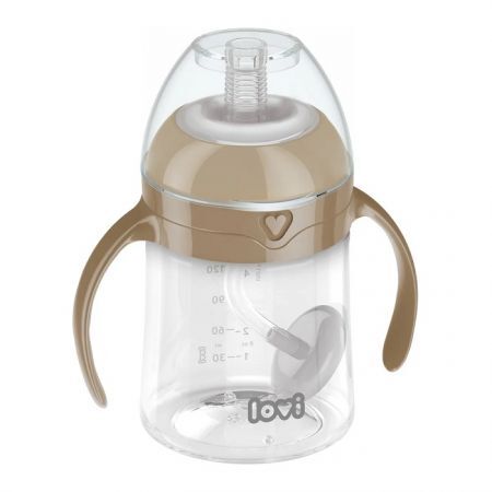 Lovi, kubek z obciążoną słomką, Brown, 35/363, po 6 miesiącu, 150ml