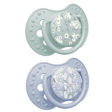 Lovi, smoczek uspokajający, silikonowy, dynamiczny, Blossom Blue, po 18 miesiącu życia, 22/924, 2 sztuki