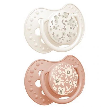 Lovi, smoczek uspokajający, silikonowy, dynamiczny, Blossom Ivory, 6-18 miesięcy, 22/923, 2 sztuki