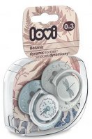 Lovi, smoczek uspokajający, silikonowy, dynamiczny, Botanic Boy, 0-3 miesiące, 22/869, 2 sztuki