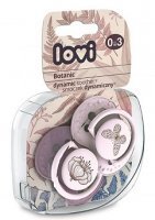 Lovi, smoczek uspokajający, silikonowy, dynamiczny, Botanic Girl, 0-3 miesięcy, 22/869, 2 sztuki