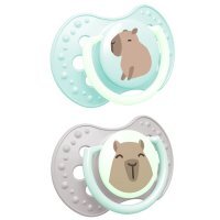 Lovi, smoczek uspokajający, silikonowy, dynamiczny, CapiChill Boy, 6-18 miesięcy, 22/933, 2 sztuki