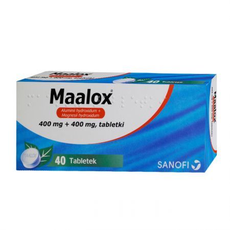 Maalox (400mg+400mg), 40 tabletek