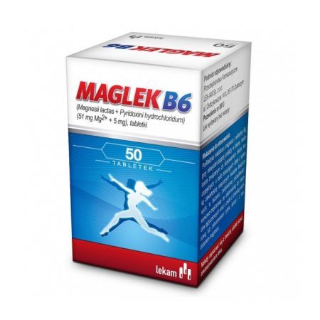Maglek B6 (51mg Mg+5mg), 50 tabletek