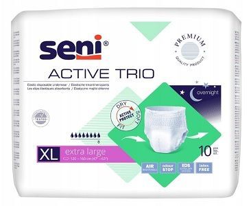 Majtki chłonne Seni Active Trio, rozmiar XL, chłonność 8, 10 sztuk
