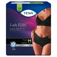 Majtki chłonne Tena Lady Pants Plus Noir, rozmiar M, chłonność 5,5/8, 9 sztuk