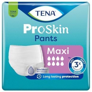 Majtki chłonne Tena Pants ProSkin Maxi, rozmiar XL, chłonność 8/8, 10 sztuk