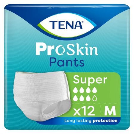 Majtki chłonne Tena Pants ProSkin Super, rozmiar M, chłonność 7/8, 12 sztuk