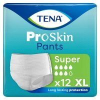 Majtki chłonne Tena Pants ProSkin Super, rozmiar XL, chłonność 7/8, 12 sztuk