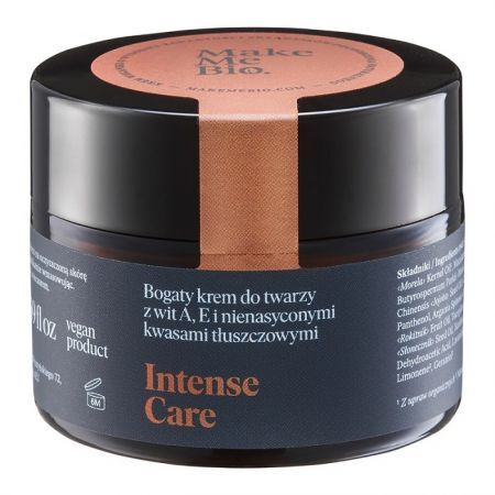 Make Me Bio, Intense Care, bogaty krem do twarzy z witaminami A, E i nienasyconymi kwasami tłuszczowymi, 50ml