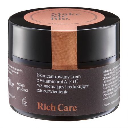 Make Me Bio, Rich Care, skoncentrowany krem z witaminami A, E i C redukujący zaczerwienienia, 50ml