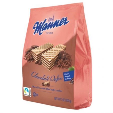 Manner Chocolate Wafers, wafelki z nadzieniem czekoladowym, 200g