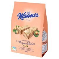 Manner Original Neapolitaner, wafelki z nadzieniem orzechowym, 200g