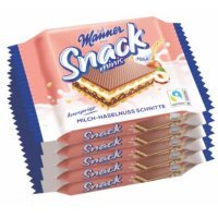 Manner Snack Minis, wafelki z nadzieniem mleczno-orzechowym, 5x25g