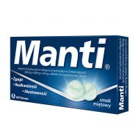 Manti (200mg+200mg+25mg), smak miętowy, 32 tabletki