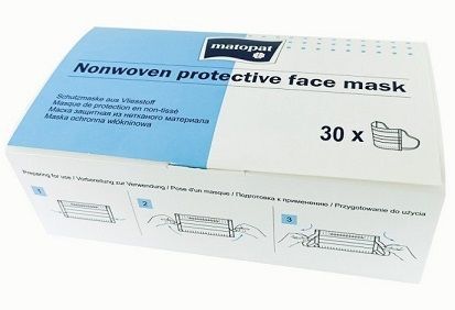 Maska ochronna, włókninowa, jednorazowa, Matopat, 30 sztuk