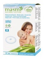 Masmi Natural Cotton, wkładki laktacyjne, 10 sztuk