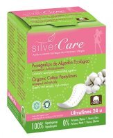 Masmi Silver Care, ultracienkie wkładki higieniczne z bawełny organicznej, pakowane oddzielnie, 24 sztuki