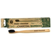 Mattes Rebi-Dental Charcoal Bamboo, szczoteczka do zębów, soft, z ekologicznie czystego bambusa, 1 sztuka