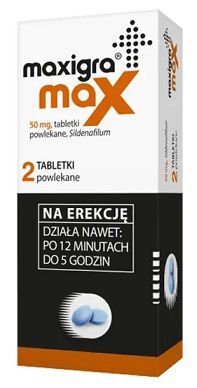 Maxigra Max 50mg, 2 tabletki