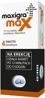 Maxigra Max 50mg, 4 tabletki