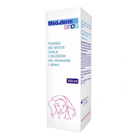 Mediderm Baby, pianka do mycia ciała i włosów dla niemowląt i dzieci, 150ml