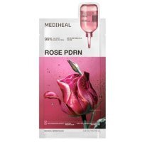 Mediheal, Rose PDRN, zwężająca pory maska w płachcie z ekstraktem z róży damasceńskiej, 24ml