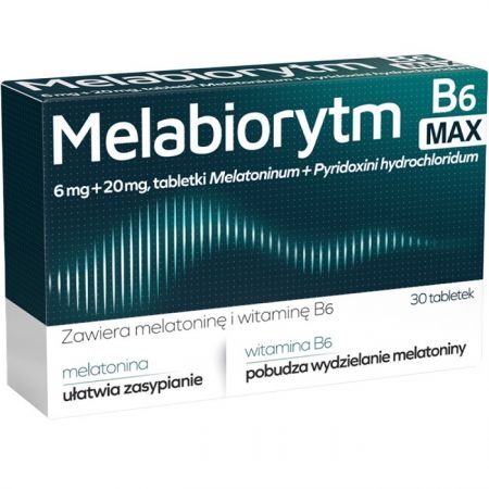 Melabiorytm B6 MAX 6mg + 20mg, 30 tabletek