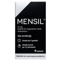 Mensil 25mg, 4 tabletki do rozgryzania i żucia