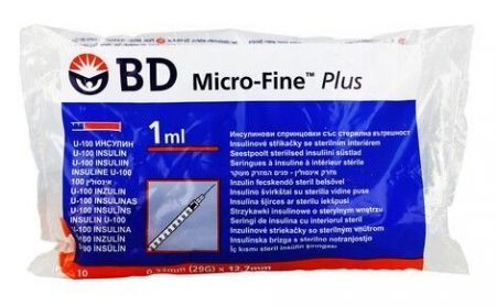 Micro-Fine Plus, strzykawki insulinowe 1ml, 29G, 0,33x12,7mm, 10 sztuk