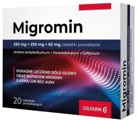 Migromin (250mg+250mg+65mg), 20 tabletek