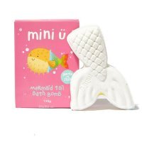 Mini U, Bath Bomb, kula do kąpieli, ogon syreny, dla dzieci powyżej 3 roku życia, 150g
