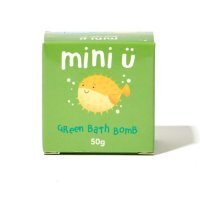 Mini U, Green Bath Bomb, musująca kula do kąpieli z niespodzianką, dla dzieci powyżej 3 roku życia, 50g