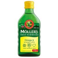 Mollers Tran Norweski, płyn, aromat cytrynowy, 250ml