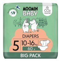 Moomin Baby, pieluchy, rozmiar 5, waga 10-16 kg, 60 sztuk