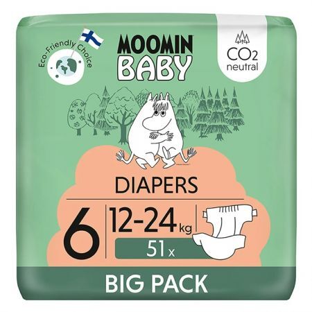 Moomin Baby, pieluchy, rozmiar 6, waga 12-24 kg, 51 sztuk
