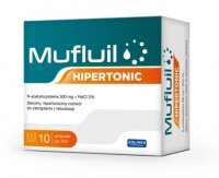 Mufluil Hipertonic, sterylny, hipertoniczny roztwór do zakraplania i nebulizacji, 10 ampułek po 5ml