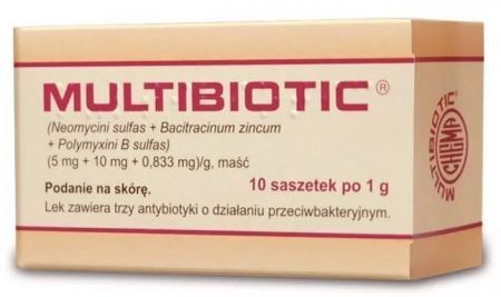 Multibiotic (5mg+10mg+0,833mg)/g, maść, 10 saszetek po 1g