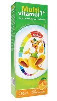 Multivitamol 1+, syrop witaminowy z żelazem, smak pomarańczowy, po 1 roku życia, 250ml
