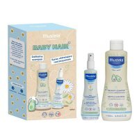 Mustela Baby Hair, delikatny szampon, 500ml + odświeżający spray ułatwiający rozczesywanie, 200ml