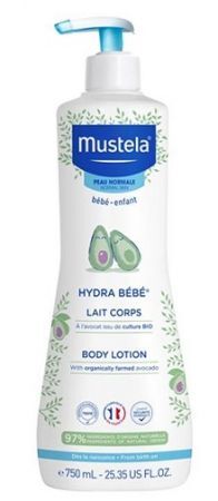 Mustela Bebe Enfant, mleczko do ciała z organicznym awokado, od urodzenia, 750ml