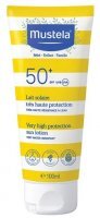 Mustela Bebe Enfant, mleczko przeciwsłoneczne do twarzy i ciała SPF 50+, od 1 dnia życia, 100ml