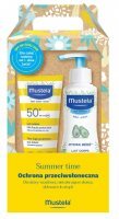 Mustela Bebe Enfant, Summer Time, od urodzenia, mleczko przeciwsłoneczne SPF 50+, 100ml + mleczko do ciała z awokado, 300ml