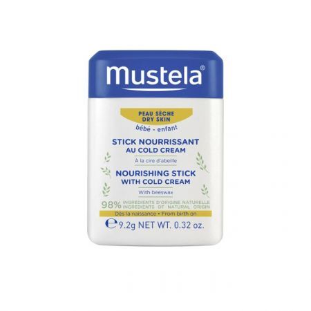 Mustela Bebe Enfant, sztyft ochronny z Cold Cream i woskiem pszczelim, bez zapachu, od urodzenia, 9,2g