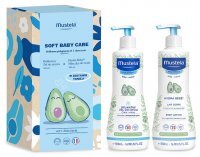 Mustela Bebe Enfant, żel do mycia z awokado, 500ml + mleczko do ciała z awokado, 500ml