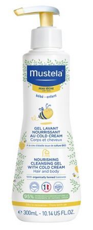 Mustela Bebe Enfant, żel odżywczy do mycia z Cold Cream, od urodzenia, 300ml