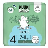 Muumi Baby Pants, pieluchomajtki, rozmiar 4, waga 7-11 kg, 40 sztuk